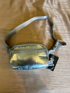 Metallic Silver Kids Crossbody Bag